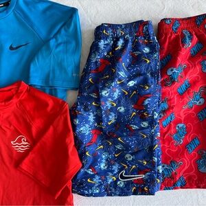 Nike Kids' Swim Trunks and Rash Guards - Lot of 4 - Boys XL 16-18